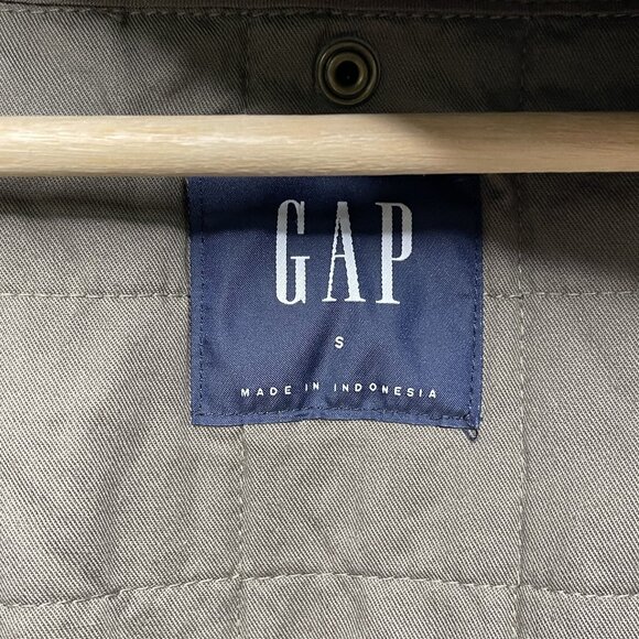 GAP Women's Green Military Sherpa Lined Parka Coat Jacket Small - Picture 3 of 9